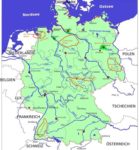 deutschlandkarte bundesländer und flüsse